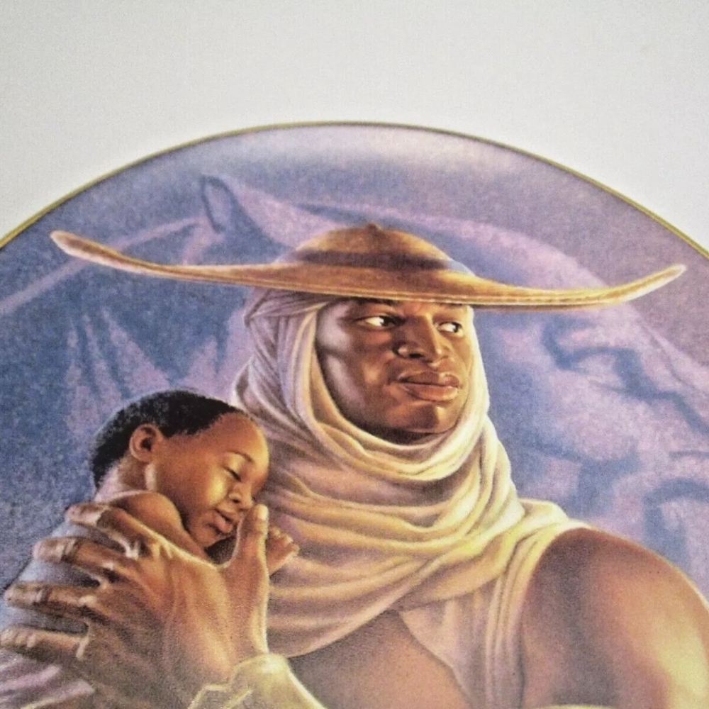 Thomas Blackshear Ebony Visions "The Protector" Porcelain Collector Plate USA